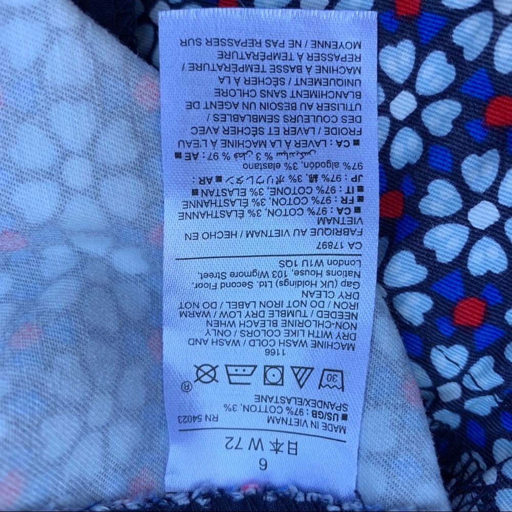Gap Red White And Blue Floral Cotton Shorts | 6 - Picture 8 of 8